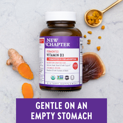 Ферментированный витамин D3 / Fermented Vitamin D3, New Chapter, 50 мкг, 30 таблеток