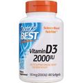 Витамин D3 / Vitamin D3, Doctor's Best, 50 мкг, 180 гелевых капсул