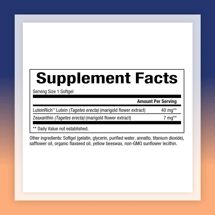 Лютеїн / Lutein, Natural Factors, 40 мг, 30 гелевих капсул