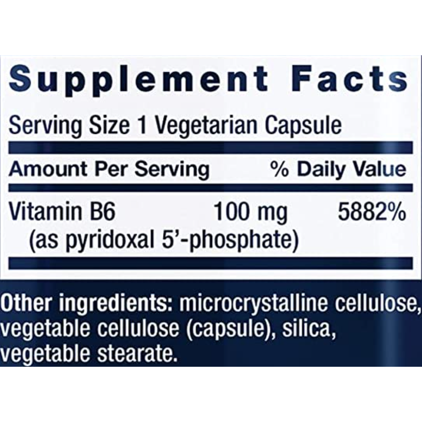 Пиридоксаль 5'-фосфат в капсулах / Pyridoxal 5'-Phosphate Caps, Life Extension, 100 мг, 60 капсул