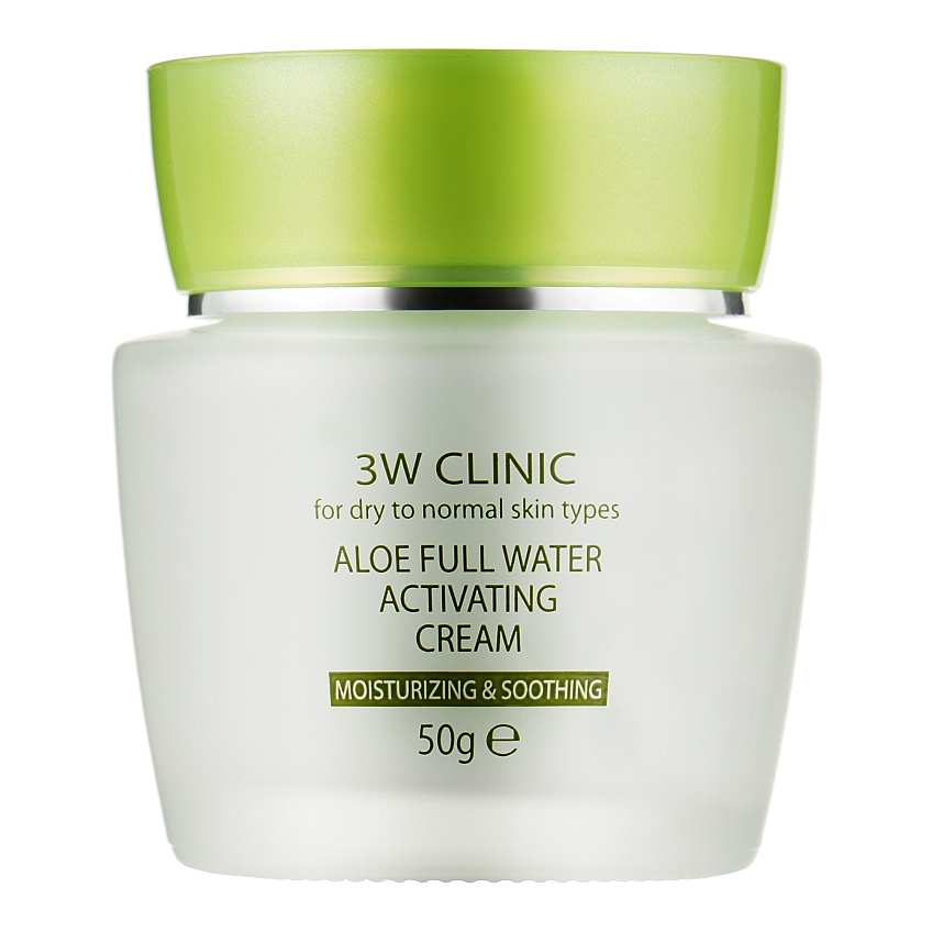 Увлажняющий крем для лица с экстрактом алоэ 3W Clinic Aloe Full Water Activating