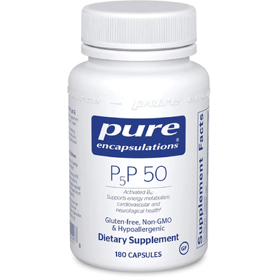 Активный витамин В6 / P-5-P 50, Pure Encapsulations, 50 мг, 180 капсул