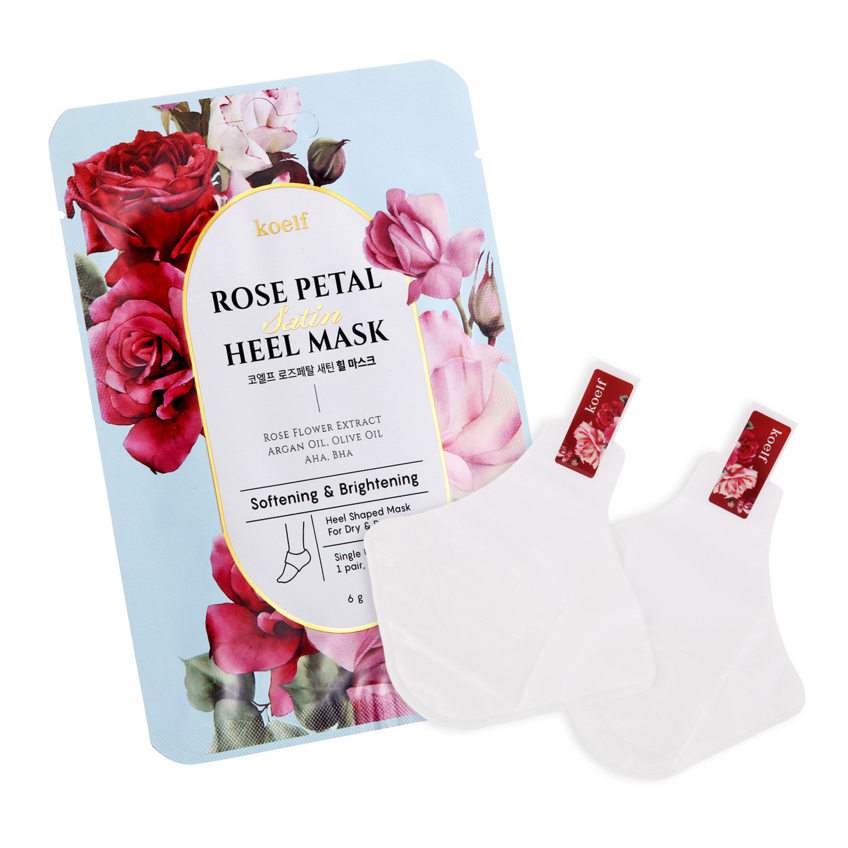 Смягчающая маска для пяток Koelf Rose Petal Satin Heel Mask