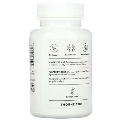 L-глютамин / L-Glutamine, Thorne Research, 500 мг, 90 капсул