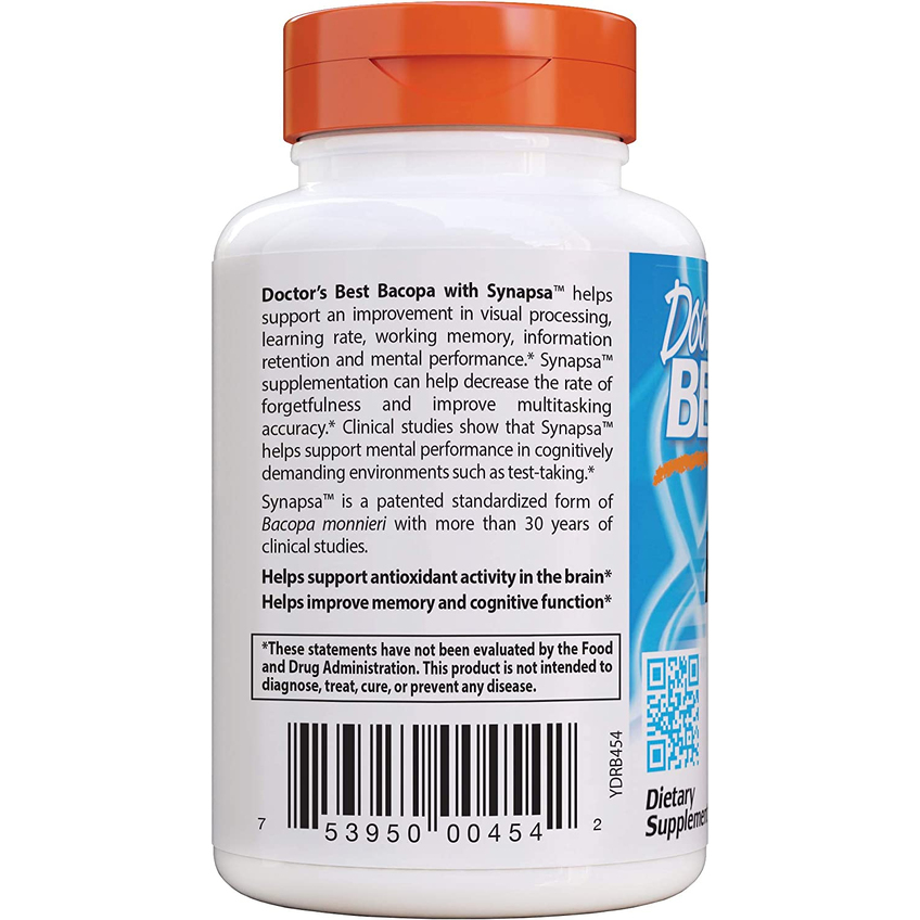 Бакопа / Bacopa With Synapsa, Doctor's Best, 320 мг, 60 капсул