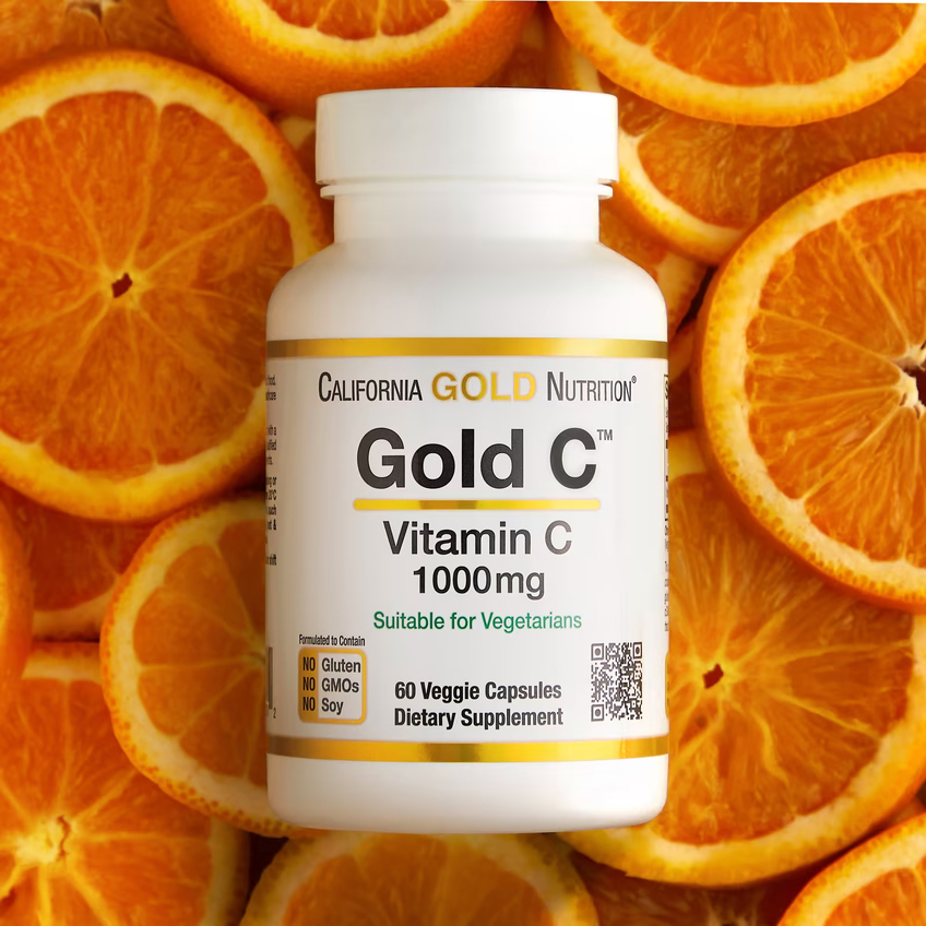 Gold C / Вітамін C класу USP, California Gold Nutrition, 1000 мг, 60 вегетаріанських капсул