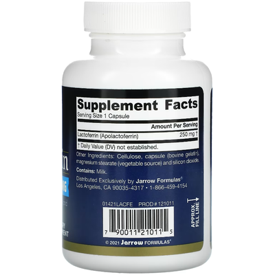 Лактоферрин сублимированный / Lactoferrin, Jarrow Formulas, 250 мг, 60 капсул