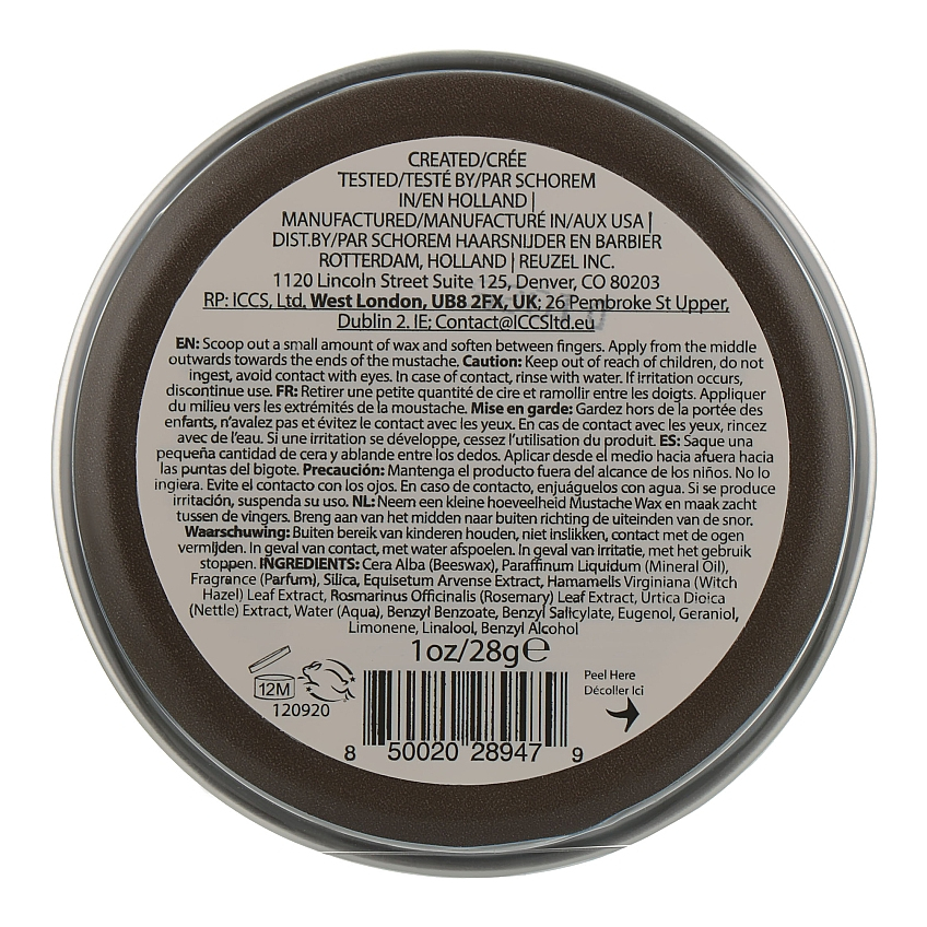 Віск для вусів Reuzel The Stache Mustache Wax