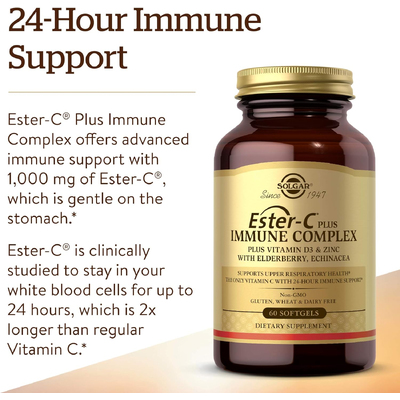 Комплекс для імунітету / Ester-S Plus Immune Complex, Solgar, 60 гелевих капсул