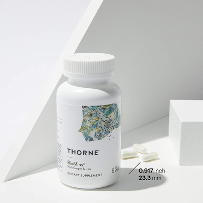 Мультиминералы с медью и железом / BioMins with Copper & Iron, Thorne Research, 120 капсул