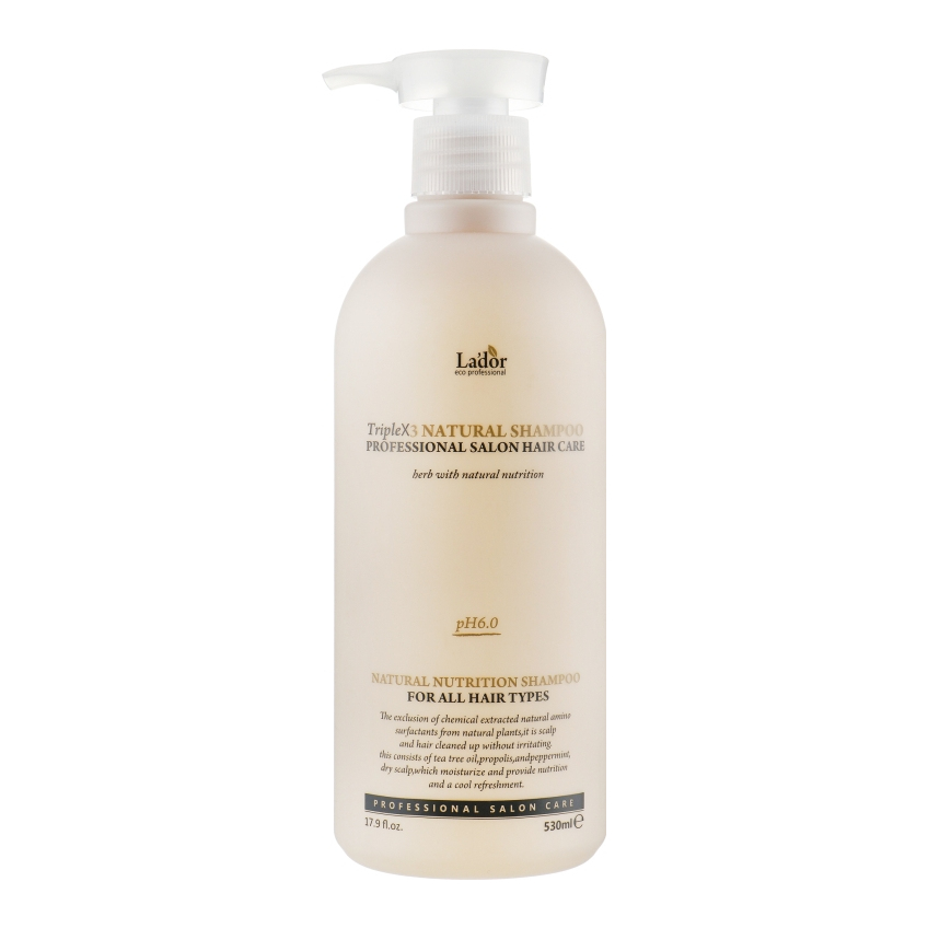 Бессульфатный органический шампунь La'dor Triplex Natural Shampoo