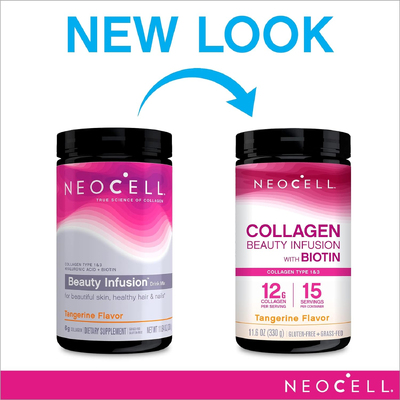 Колагенова суміш з біотином зі смаком мандарину / Collagen Beauty Infusion, Neocell, 330 г