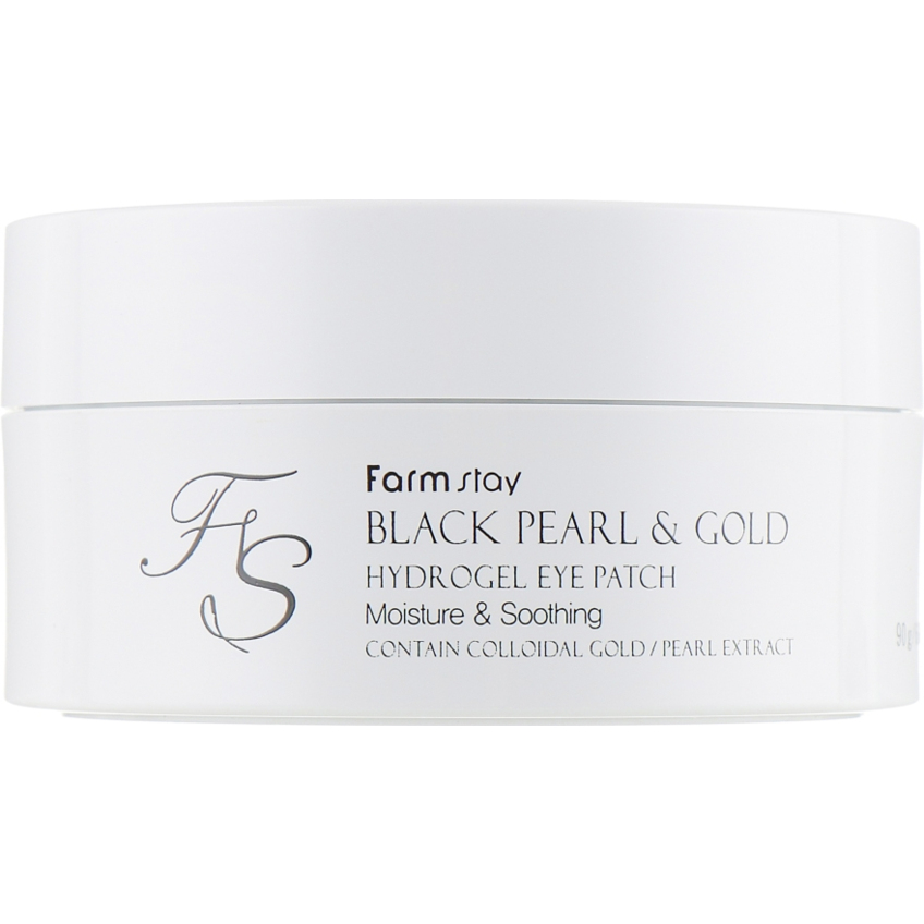 Гидрогелевые патчи «Черный жемчуг и золото» FarmStay Black Pearl & Gold Hydrogel Eye Patch