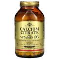 Цитрат кальцію з вітаміном D3 / Calcium Citrate with Vitamin D3, Solgar, 250 мг, 240 таблеток