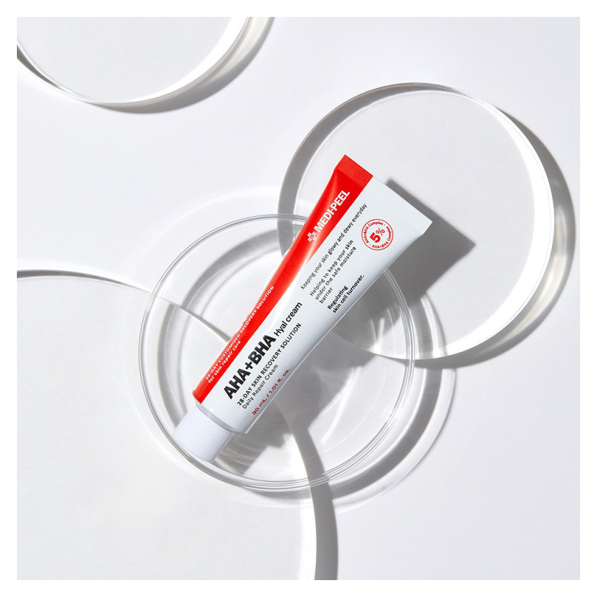 Крем-пилинг для лица восстанавливающий с кислотами Medi-Peel AHA BHA 28 Days Hyal Cream