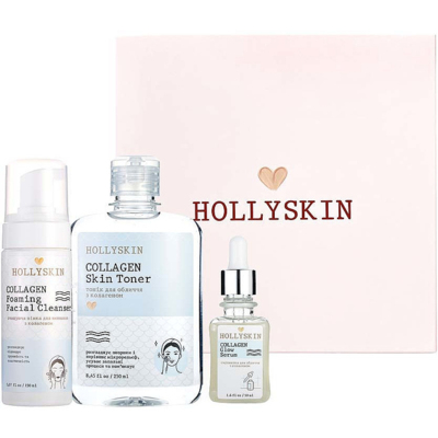 Набор Hollyskin Collagen Basic Care (сыворотка, пенка для умывания, тоник)