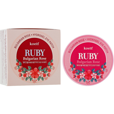 Гидрогелевые патчи для глаз с рубином и болгарской розой Koelf Ruby & Bulgarian Rose Eye Patch