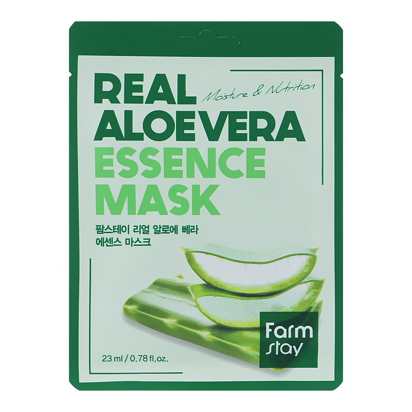 Увлажняющая тканевая маска для лица с алоэ FarmStay Real Aloe Vera Essence Mask