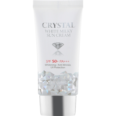Осветляющий молочный солнцезащитный крем 3W Clinic Crystal White Milky Sun Cream SPF50+ PA+++