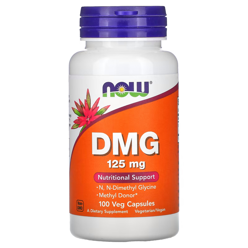 Диметилглицин / DMG, Now Foods, 125 мг, 100 вегетарианских капсул