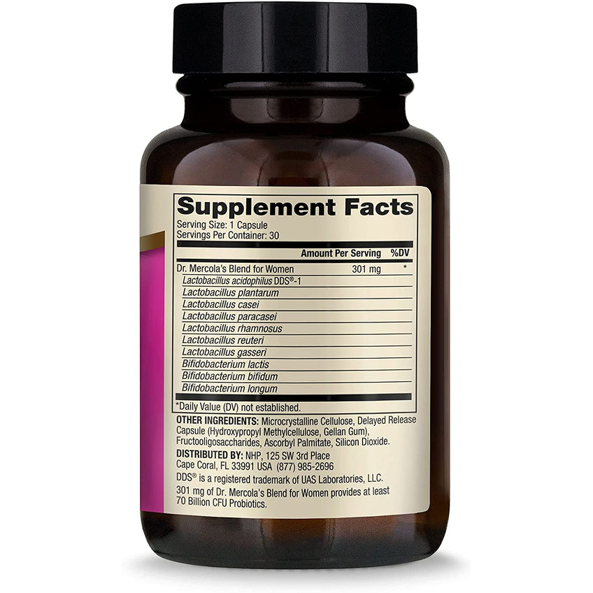 Пробіотики для жінок / Complete Probiotics for Women 70 Billion CFU, Dr. Mercola, 30 капсул