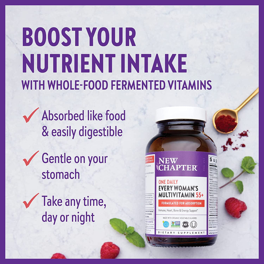 Мультивитамины для женщин от 55+ (один раз в день) / One Daily Every Woman's Multivitamin 55+, New Chapter, 48 таблетки