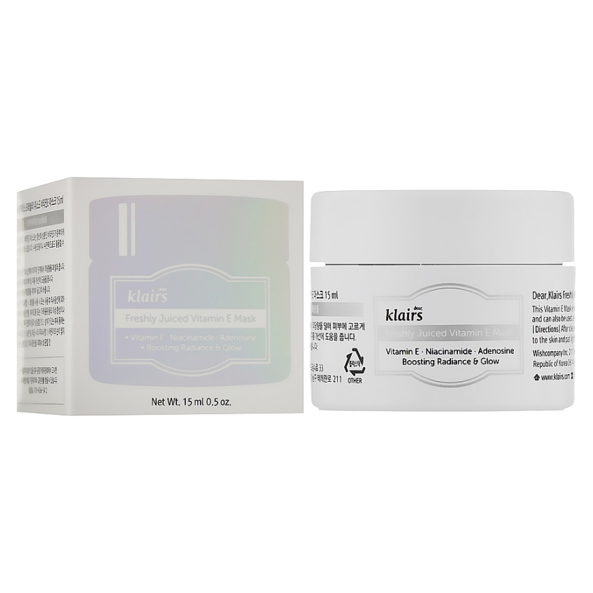 Маска с витамином Е Klairs Freshly Juiced Vitamin E Mask