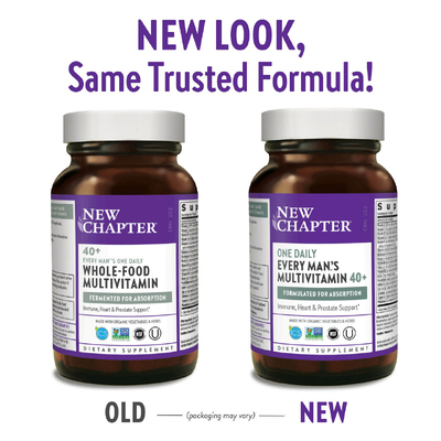 Щоденна мультивітамінна добавка для чоловіків / Every Man's One Daily 40+ Multivitamin, New Chapter, 72 таблетки
