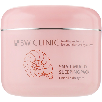 Ночная маска для лица с экстрактом слизи улитки 3W Clinic Snail Mucus Sleeping Pack