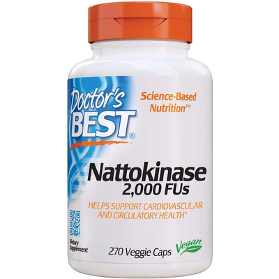 Наттокіназа / Nattokinase, Doctor's Best, 2000 FU, 270 капсул