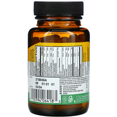 Коензим B-комплекс / Coenzyme B-Complex, Country Life, 60 капсул