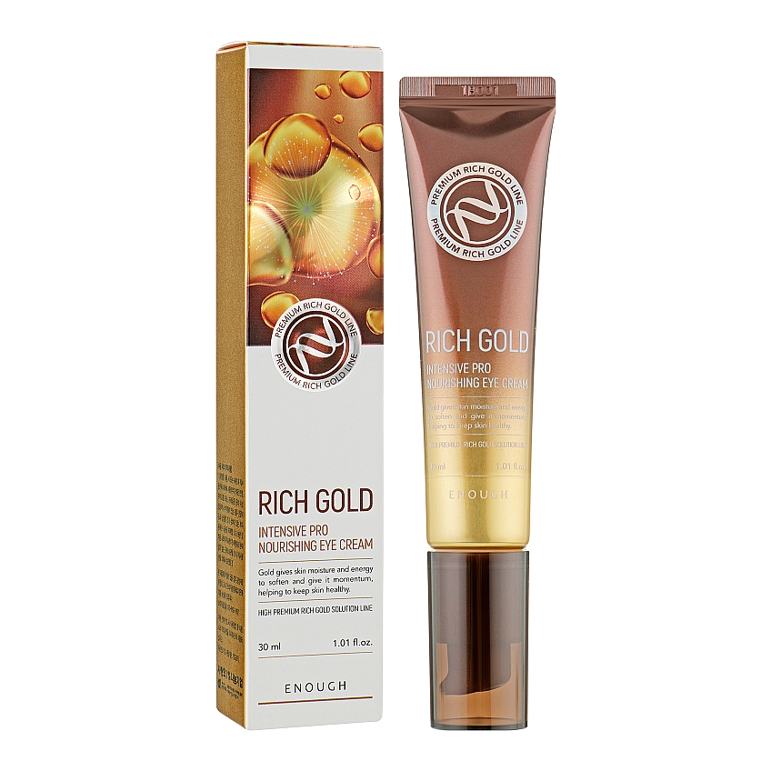 Питательный крем для ухода за кожей век с золотом Enough Rich Gold Intensive Pro Nourishing Eye Cream