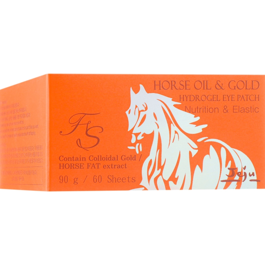 Гидрогелевые патчи с золотом и конским жиром FarmStay Jeju Horse Oil & Gold Hydrogel Eye Patch