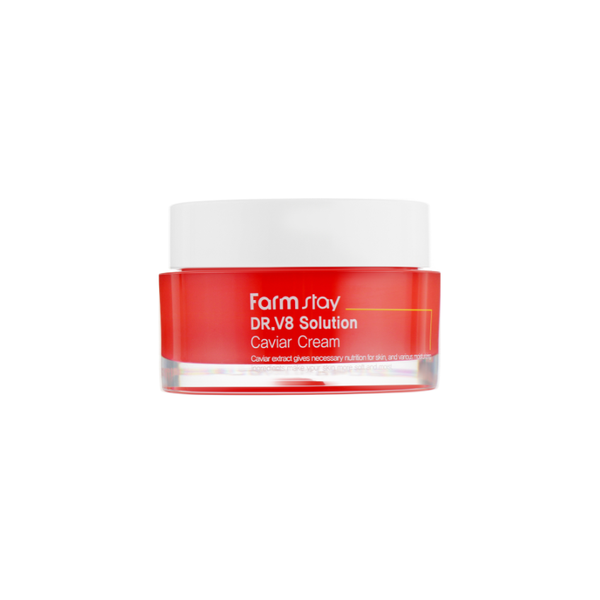 Крем для лица «Икра» от морщин с осветляющим действием FarmStay DR.V8 Solution Caviar Cream