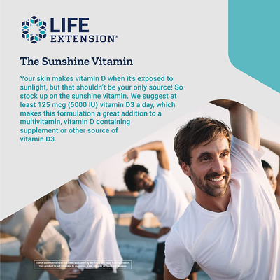 Вітамін D3 / Vitamin D3, Life Extension, 25 мкг, 90 гелевих капсул