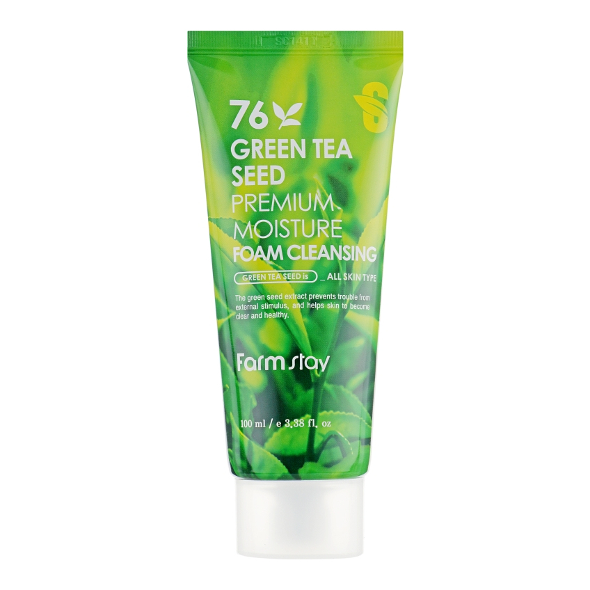 Очищающая пенка с семенами зеленого чая FarmStay Green Tea Seed Premium Moisture Foam Cleansing