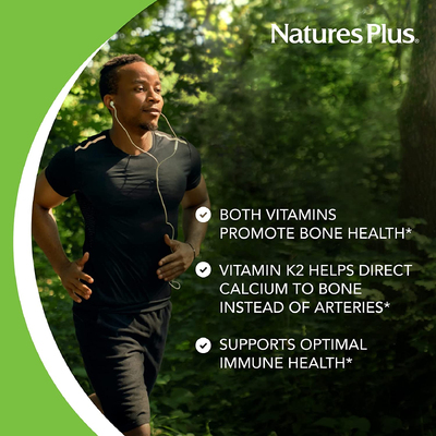 Вітамін D3 та вітамін K2 / Vitamins D3 & K2, Nature's Plus, 90 капсул