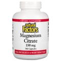 Цитрат магния / Magnesium Citrate, Natural Factors, 150 мг, 180 капсул