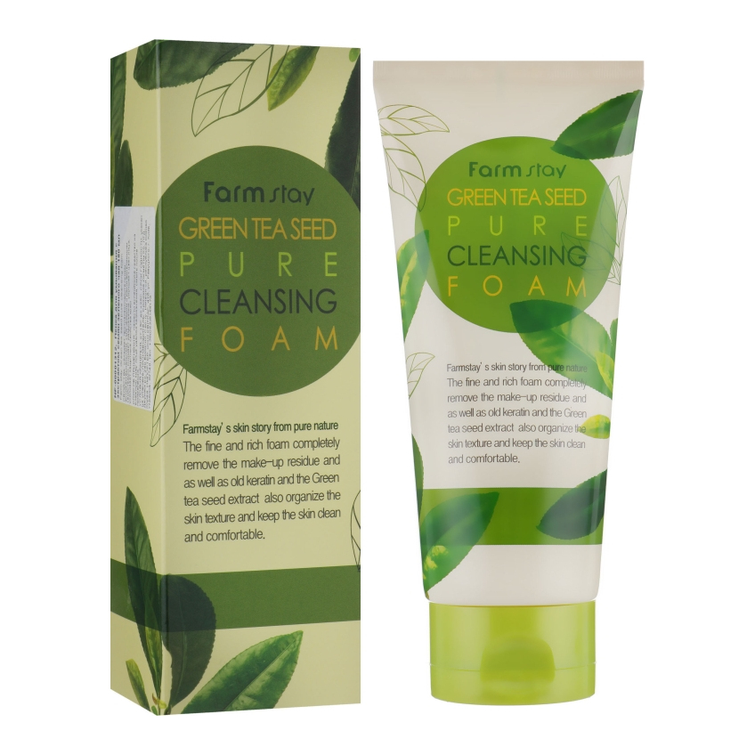 Пенка для умывания с экстрактом зеленого чая FarmStay Green Tea Seed Pure Cleansing Foam