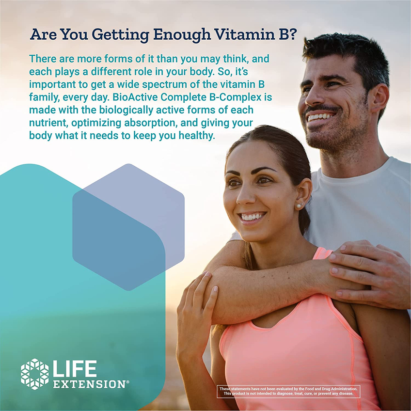 Полный биоактивный комплекс витаминов группы B / BioActive Complete B-Complex, Life Extension, 60 капсул