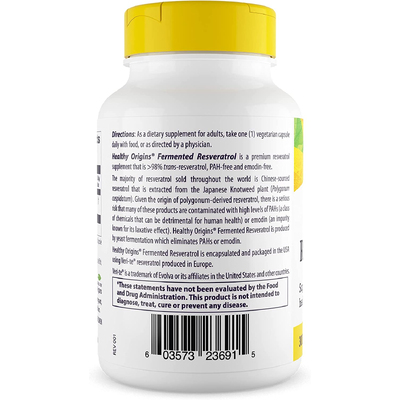 Ресвератрол с экстрактом красного вина / Resveratrol Trans-Resveratrol, Healthy Origins, 300 мг, 60 капсул