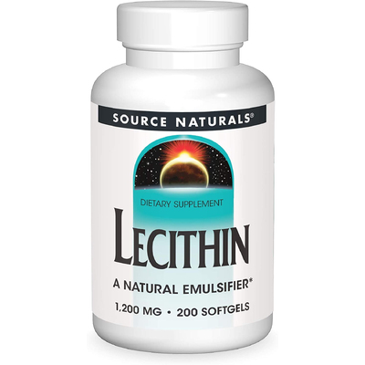 Лецитин / Lecithin, Source Naturals, 1200 мг, 200 гелевих капсул