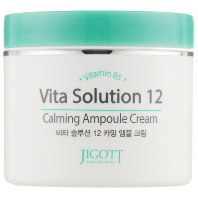 Успокаивающий крем для лица с витамином В5 Jigott Vita Solution 12 Calming Ampoule Cream