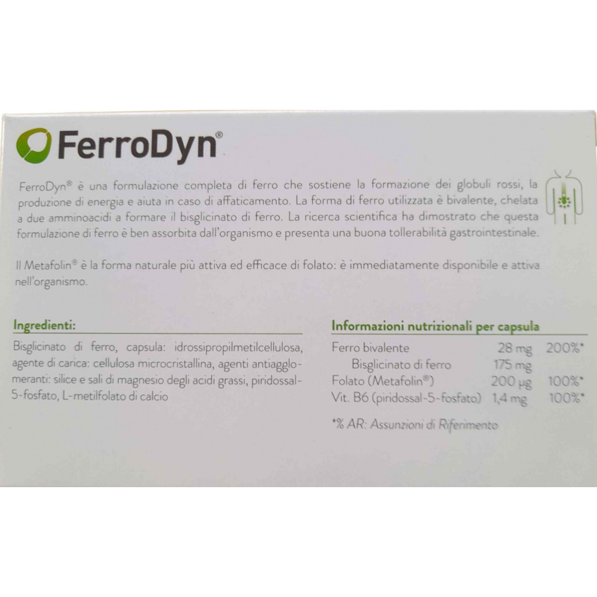 Железо + витамины / FerroDyn, Metagenics, 30 капсул