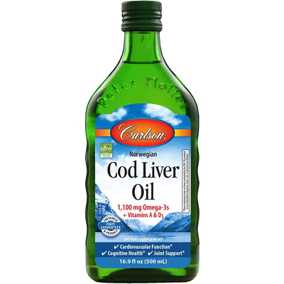 Жир печінки норвезької тріски без ароматизаторів / Cod Liver Oil Natural, Carlson Labs, 500 мл
