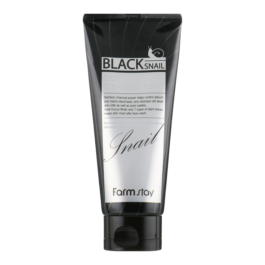 Пенка для лица с муцином черной улитки FarmStay Black Snail Deep Cleansing Foam