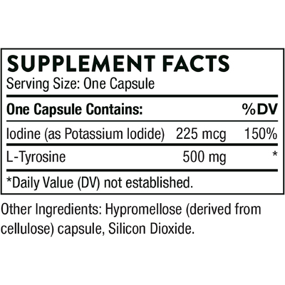 Йод и тирозин / Iodine & Tyrosine, Thorne Research, 60 капсул