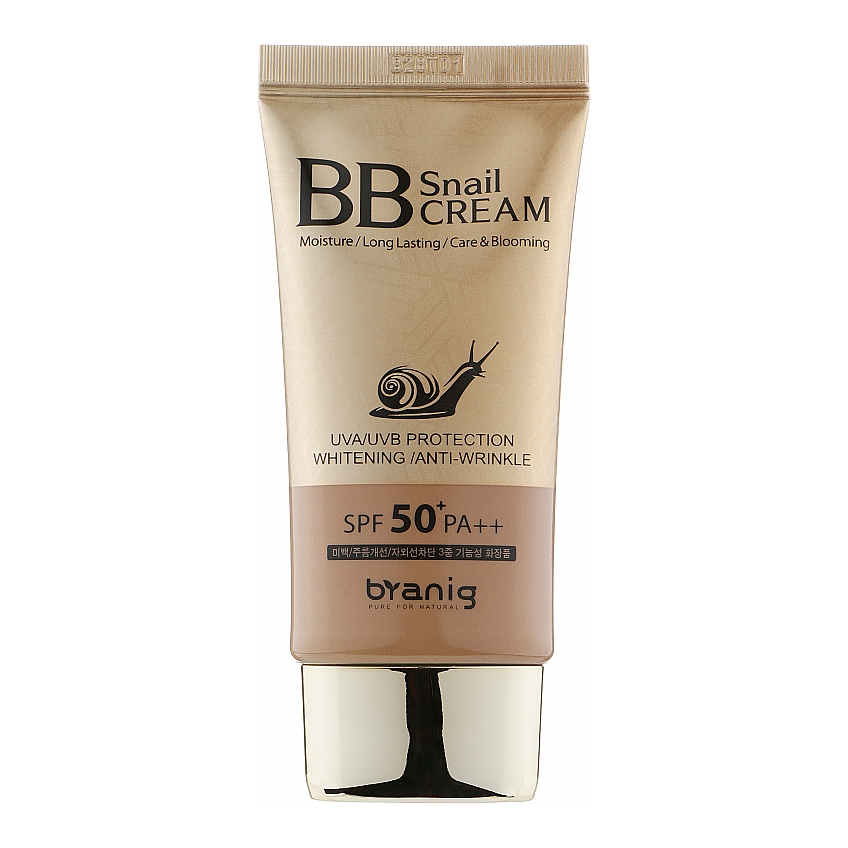 Увлажняющий крем BB с экстрактом улитки Branig Snail Bb Cream SPF 50+ PA++