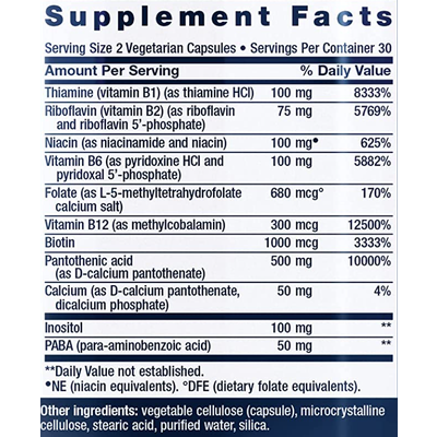 Полный биоактивный комплекс витаминов группы B / BioActive Complete B-Complex, Life Extension, 60 капсул