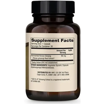 Корейский женьшень ферментированный / Fermented Ginseng, Dr. Mercola, 96 мг, 30 капсул